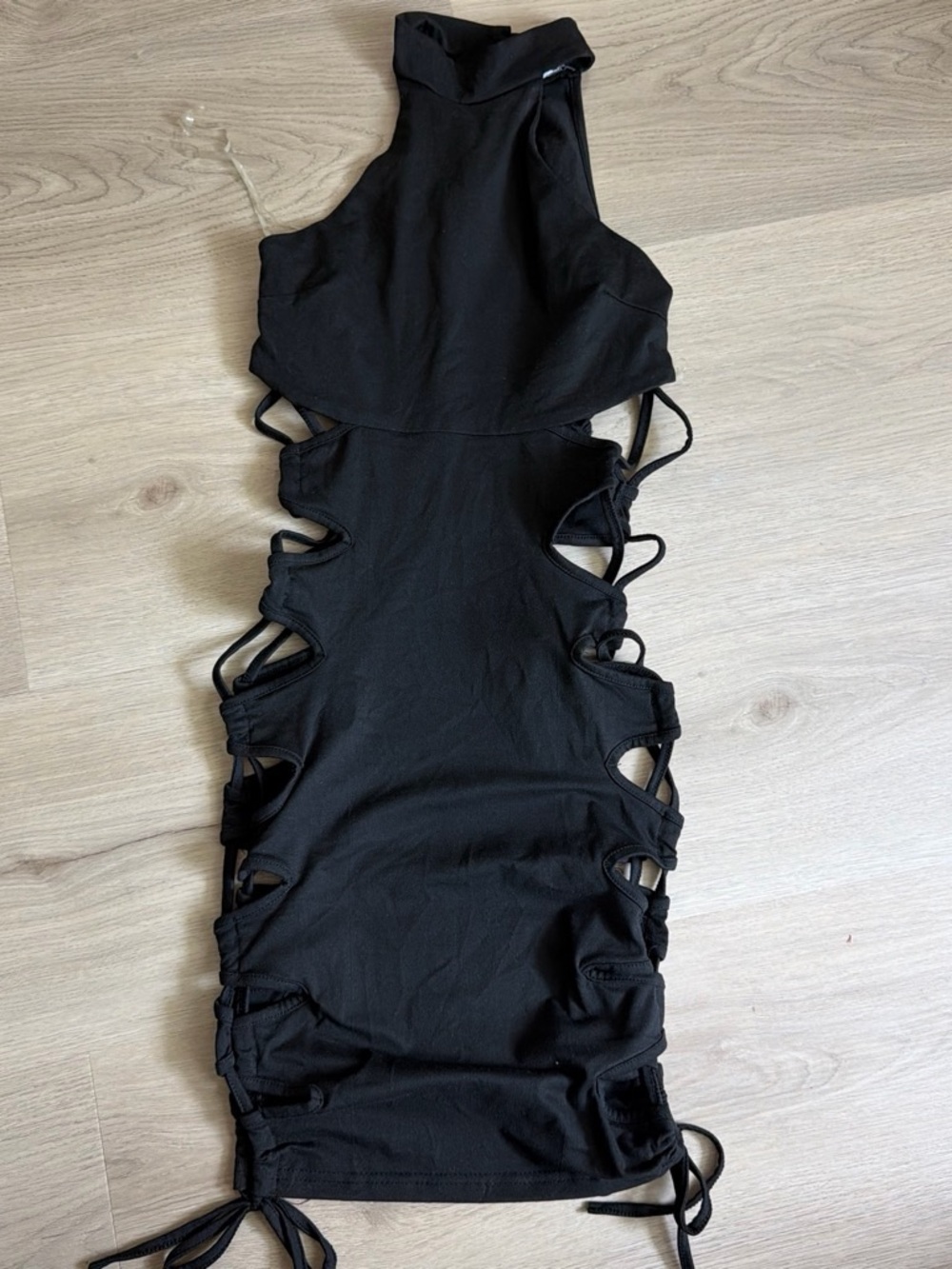 Fashion Nova Black Cutout Mini Dress